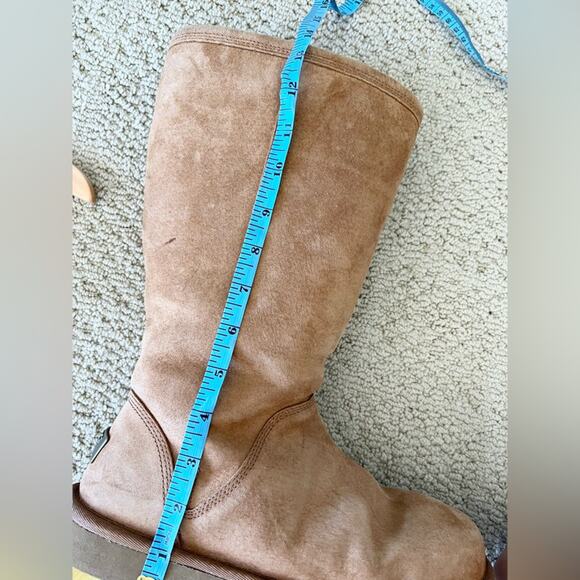 Ugg Australia Alber boots tall full zip brown suede sheepskin winter fall boot 9 - Picture 15 of 15